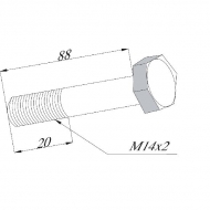 4503220 91001407 , Śruba M14x90 / 20-10.9 Votex