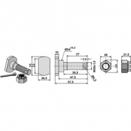 BH3010 Śruba z nakrętką koronową