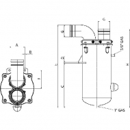 213E Syfon Battioni Pagani, 10000 - 18000 obr./min. pasuje do pompy Battioni Pagani WPT 720, WPT720