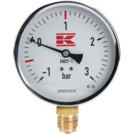 0050535KR Manometr próżniowy do beczkowozu 1/2" BSP 100 mm -1 do +3 bar Kramp