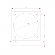 6309822 Uszczelka do kołnierza czworokątnego, 6" gr. 4.3 mm
