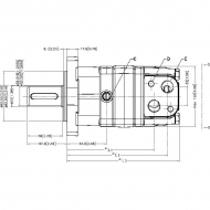 OMS200151F0504 Silnik hydrauliczny orbitalny, wał Ø 32 mm 200cc standard Danfoss / White 151F0504