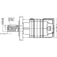 OMS200151F0504 Silnik hydrauliczny orbitalny, wał Ø 32 mm 200cc standard Danfoss / White 151F0504
