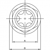 LCP08N Wziernik gwint calowy typ LCP, G1/2"