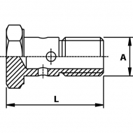 HBM10 Śruba przelewu M10x1