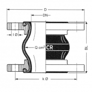 ERVCR300 Łącznik ruchomy z kołnierzem stalowym typ ERV-CR Elaflex, DN300