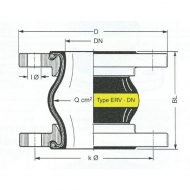 ERVG080 Łącznik ruchomy z kołnierzem stalowym typ ERV Elaflex, DN80