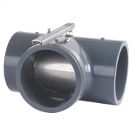 7110110KR Trójnik PVC z klapką 110mm Kramp