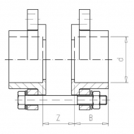 KIT160 Zestaw przyłączeniowy z PCW do zaworu klapowego odcinającego VdL, DN 150 160 x 160 mm