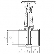 1300160S Zawór suwakowy odcinający z PCW długi z mufą wklejany VdL, 160 mm