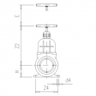 1300063 Zawór suwakowy odcinający z PCW z mufą wklejaną VdL, 63 mm
