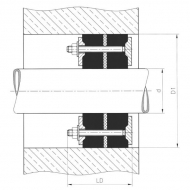 103005010040 Wkładka uszczelniająca C Curaflex Doyma, DN050/DN100 V