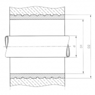 130008020000 Rura wypełniająca 3000 Curaflex Doyma, DN80 200 mm