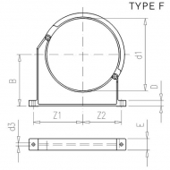 BP315340 Zacisk rurowy typ BP PP VdL, 315/340 mm