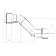 7040560 Złącze S PCW-U VdL, 40 x 40 mm