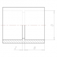 7040110 Złączka PCW-U VdL, 40 x 40 mm