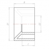 70400251 Złączka redukcyjna PCW-U VdL, 40 x 25 mm