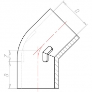 7040645 Kolanko PCW-U 45° VdL, 40 x 40 mm 16 bar