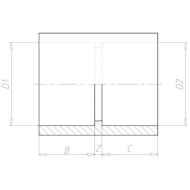 394040 Złączka PCW-U metryczna z calem VdL, 40 x 1 1/4"