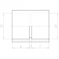 394040 Złączka PCW-U metryczna z calem VdL, 40 x 1 1/4"