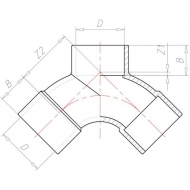 7063125 Trójnik Y PCW-U VdL, 63 x 63 x 63 mm