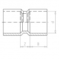 7032100 Złącze z mufą PCW-U VdL, 32 x 32 mm