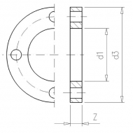 7225419 Kołnierz okrągły PCW-U VdL, 225 mm