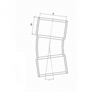 7125615 Kolanko PCW-U 15° z mufą podwójną VdL, 125 x 125 mm