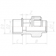 V731040 Adapter PCW/PE 40 x 40/50
