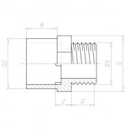 74011460 Króciec gwintowany z gwintem zew. z PCW VdL, 40 mm x 1 1/4"