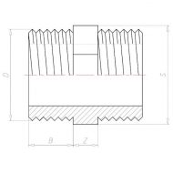 V335045 Złączka 2xGZ 3/8"