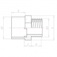 7400160 Króciec gwintowany z gwintem zew. z PCW VdL, 40 mm x 1"