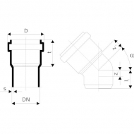 16151160030 Kolano PCW 160mm x 30°