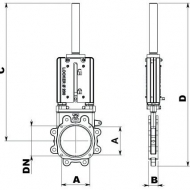 LVB250H Zawór suwakowy 10" hydr. BP LOCKER BiDi