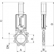 LVB150H Zawór suwakowy 6" hydr. BP LOCKER BiDi