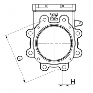 LVB150H Zawór suwakowy 6" hydr. BP LOCKER BiDi