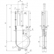 4012570 Zasuwy płytowe 4" stal nierdzewna + Cylindry pneumatyczne
