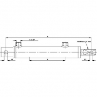 D2540150DW Siłownik hydrauliczny dwustronnego działania 6"
