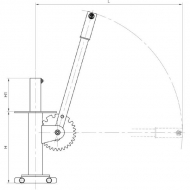 8093300 Suwakowy zawór odcinający 8" z dźwignią MZ