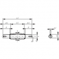 GMR906325D Wał wyjściowy podwójny 25 MM