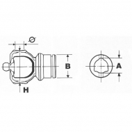 208026873 Widełki Bondioli & Pavesi, wewn. na zewn. rurę 36 x 2,9 mm