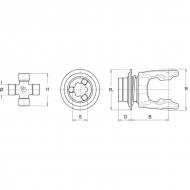 505010651 Widełki Bondioli & Pavesi, zewn., 1" Z15, roz. S1 / G1 / 1