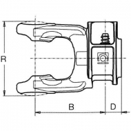 5070C3755 Widełki Bondioli & Pavesi, zewn., roz. 2 / G2 / S 2, 1 3/8 Z21