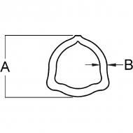 125161000R06 Rura profilowa Bondioli & Pavesi, zewn., 43,5 x 3,1 mm, L-3000 mm, roz. 4