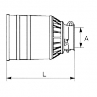 517040034 Osłona tulejki redukcyjnej, Bondioli & Pavesi, długa