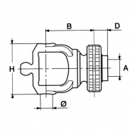 PTO950DYWGP Widłak zewnętrzny szerokokątny Gopart, 1 3/8 Z6 seria PTO 50