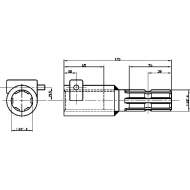 6710164KR Redukcja wału, 1 3/8 Z6, L-180 mm