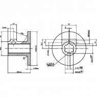 675035AKR Piasta profilowana, 1 3/8 Z6, D-120 mm