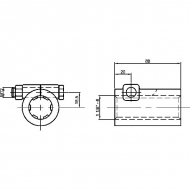6740160KR Tuleja profilowa, 1 1/8 Z6