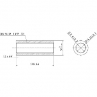 6740122KR Tuleja profilowana, 1 3/8 Z21, L-130 mm